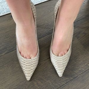 Stuart Weitzman snakeskin heels